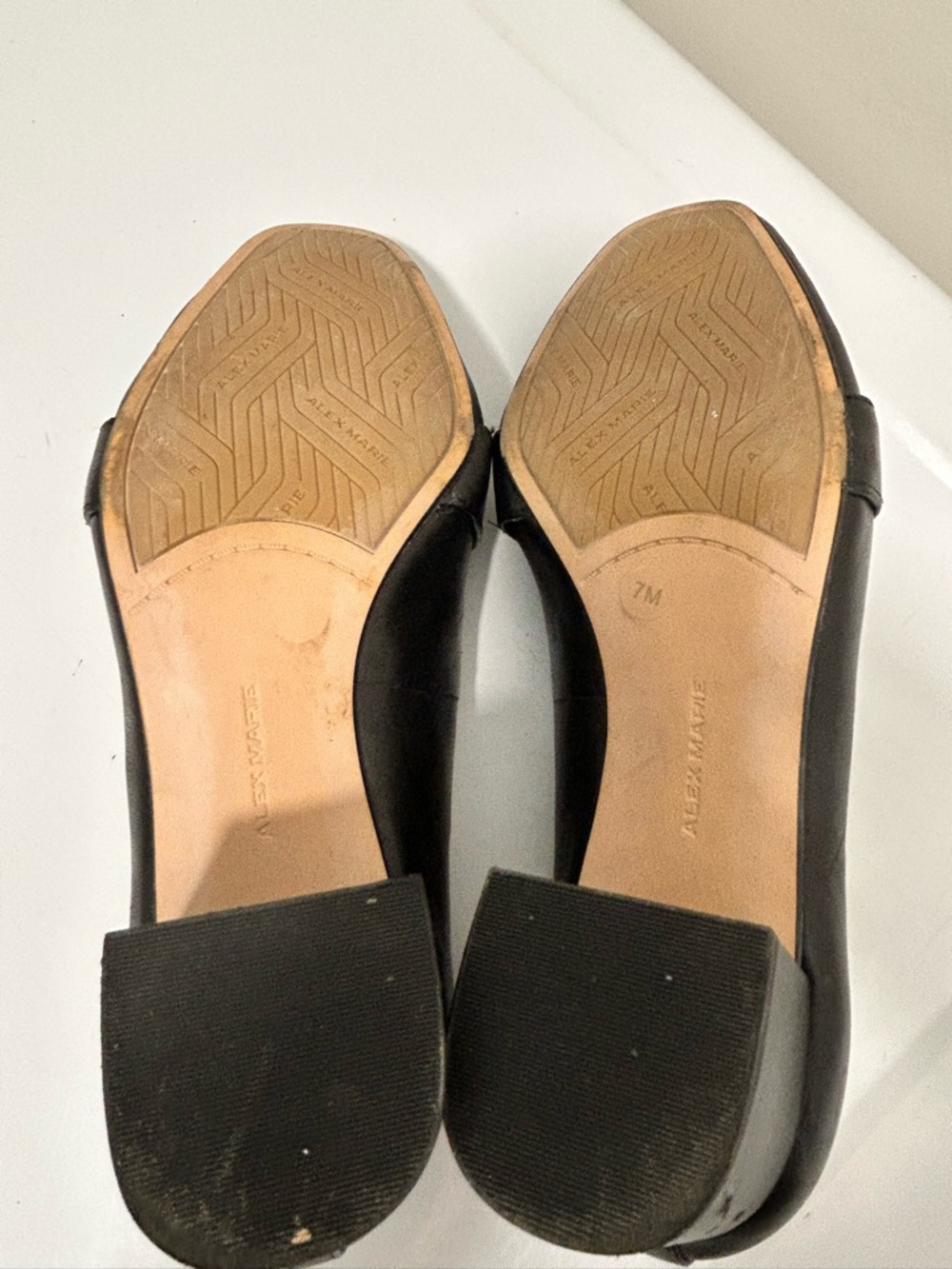 Alex Marie Block Heel Penny Loafers Black Size 7 - Picture 7 of 12